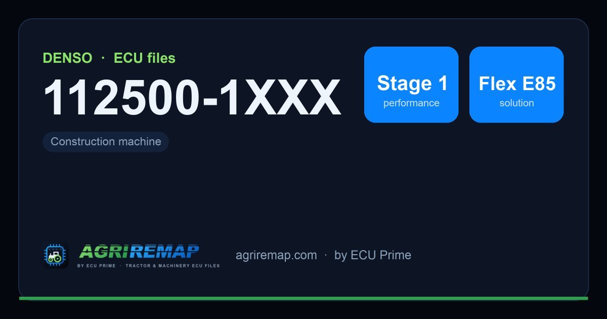 DENSO 112500-1XXX ECU ailesi için mevcut çözümler: Stage 1 Yazılım