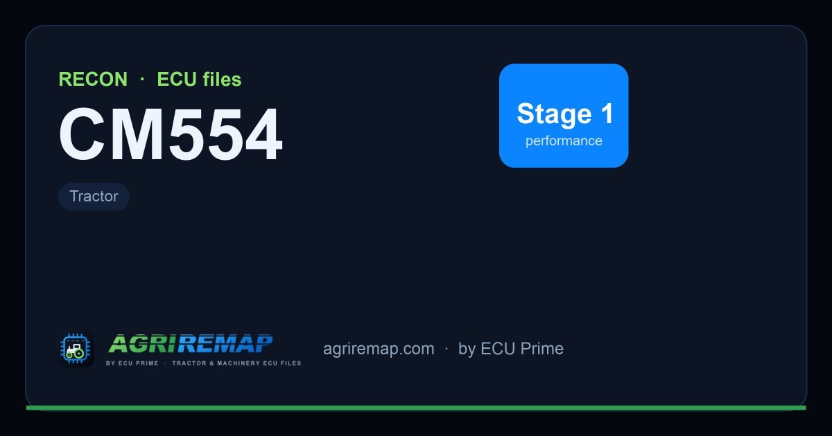RECON CM554 ECU ailesi için mevcut çözümler: Stage 1 Yazılım