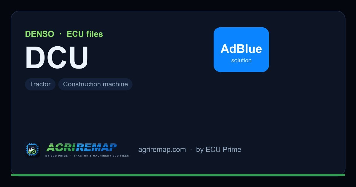 DENSO DCU ECU ailesi için mevcut çözümler: AdBlue / SCR İptali