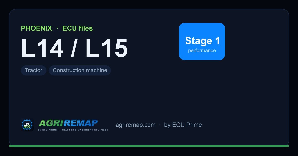 PHOENIX L14 / L15 ECU ailesi için mevcut çözümler: Stage 1 Yazılım