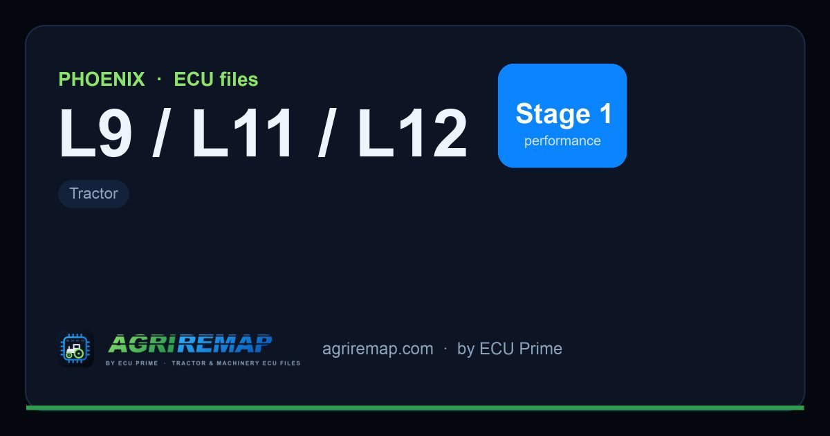 PHOENIX L9 / L11 / L12 ECU ailesi için mevcut çözümler: Stage 1 Yazılım