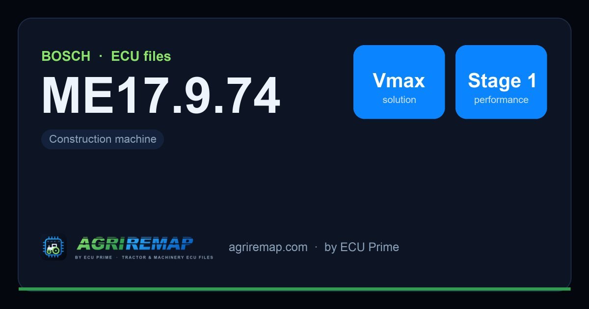 BOSCH ME17.9.74 ECU ailesi için mevcut çözümler: Stage 1 Yazılım