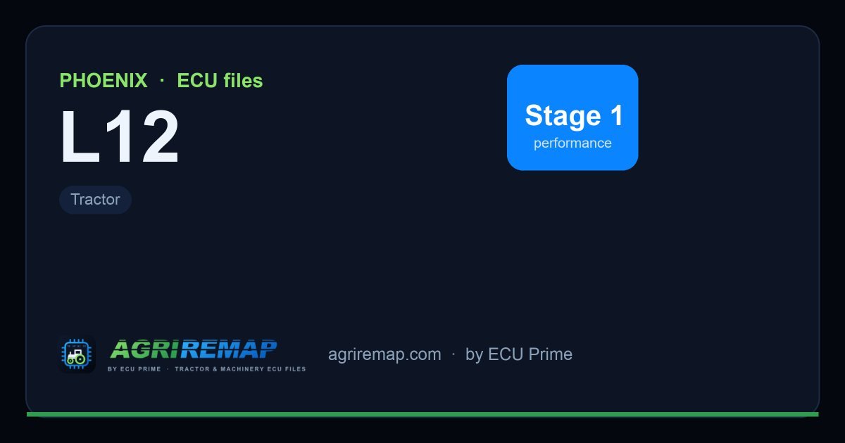 PHOENIX L12 ECU ailesi için mevcut çözümler: Stage 1 Yazılım