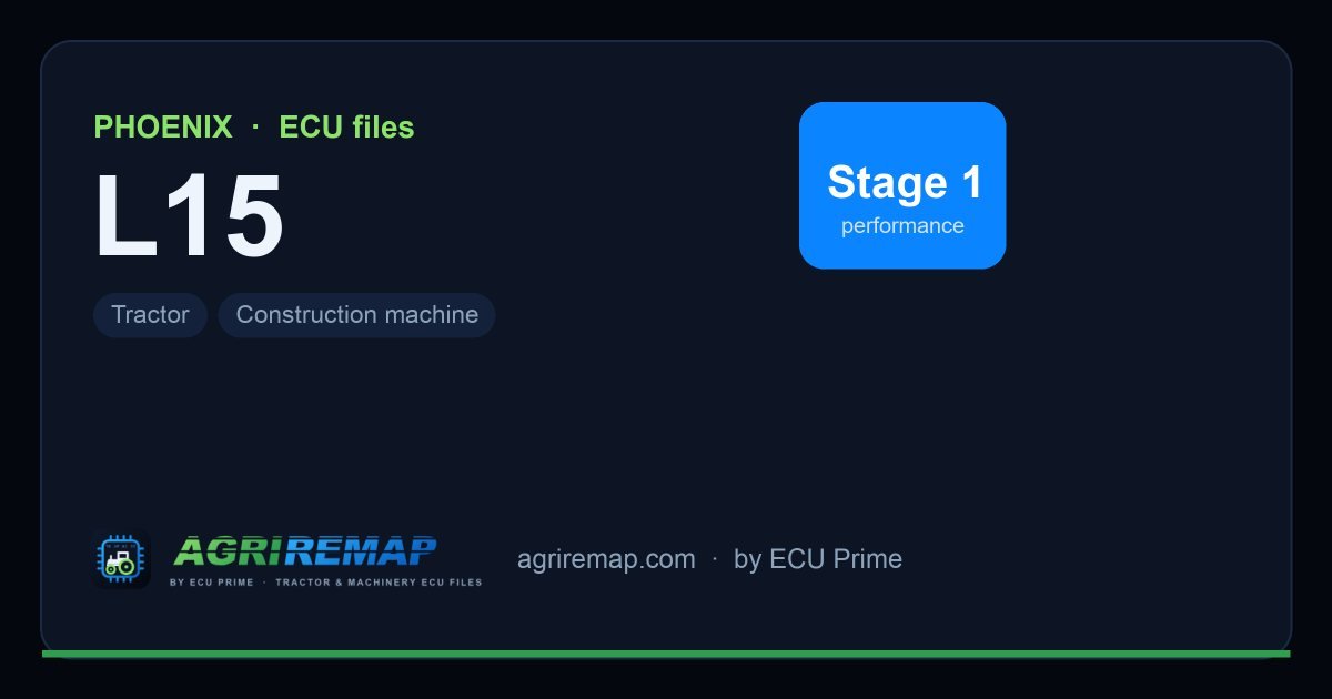 PHOENIX L15 ECU ailesi için mevcut çözümler: Stage 1 Yazılım