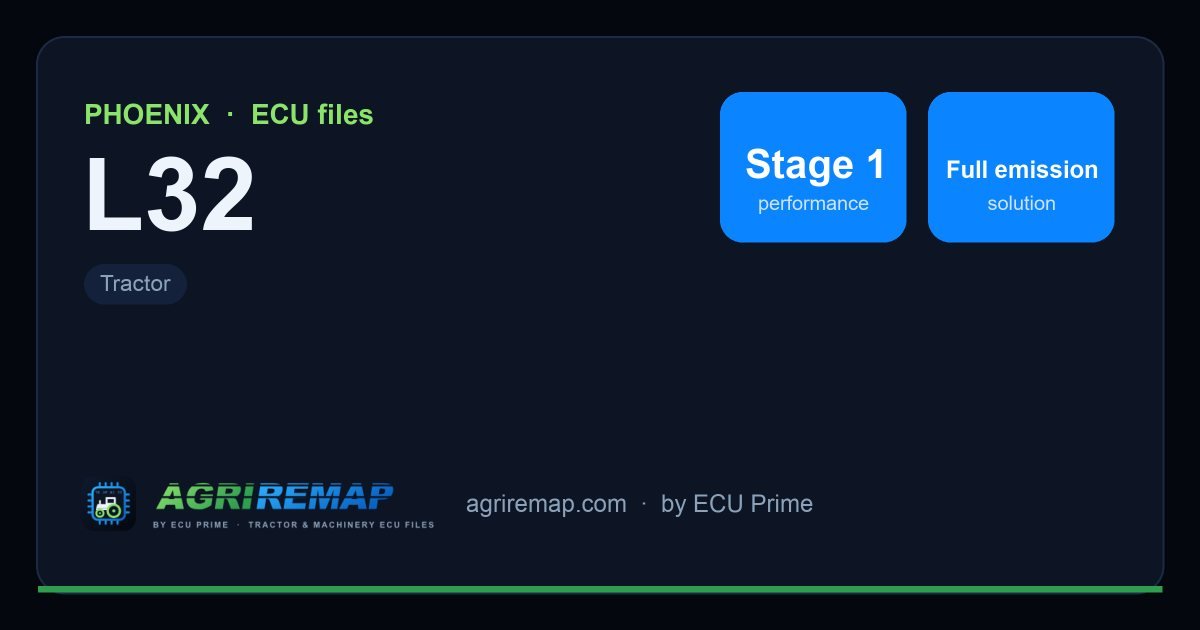 PHOENIX L32 ECU ailesi için mevcut çözümler: Stage 1 Yazılım, DPF İptali