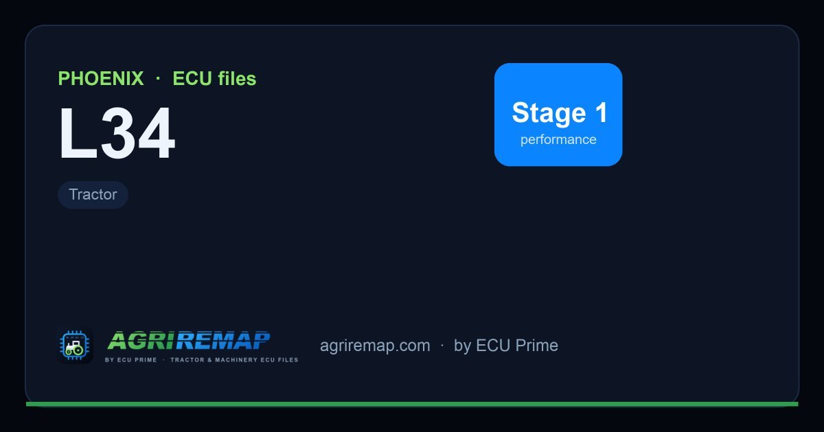 PHOENIX L34 ECU ailesi için mevcut çözümler: Stage 1 Yazılım