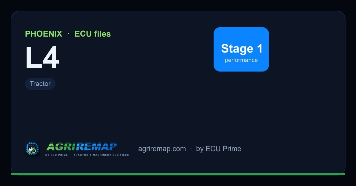 PHOENIX L4 ECU ailesi için mevcut çözümler: Stage 1 Yazılım