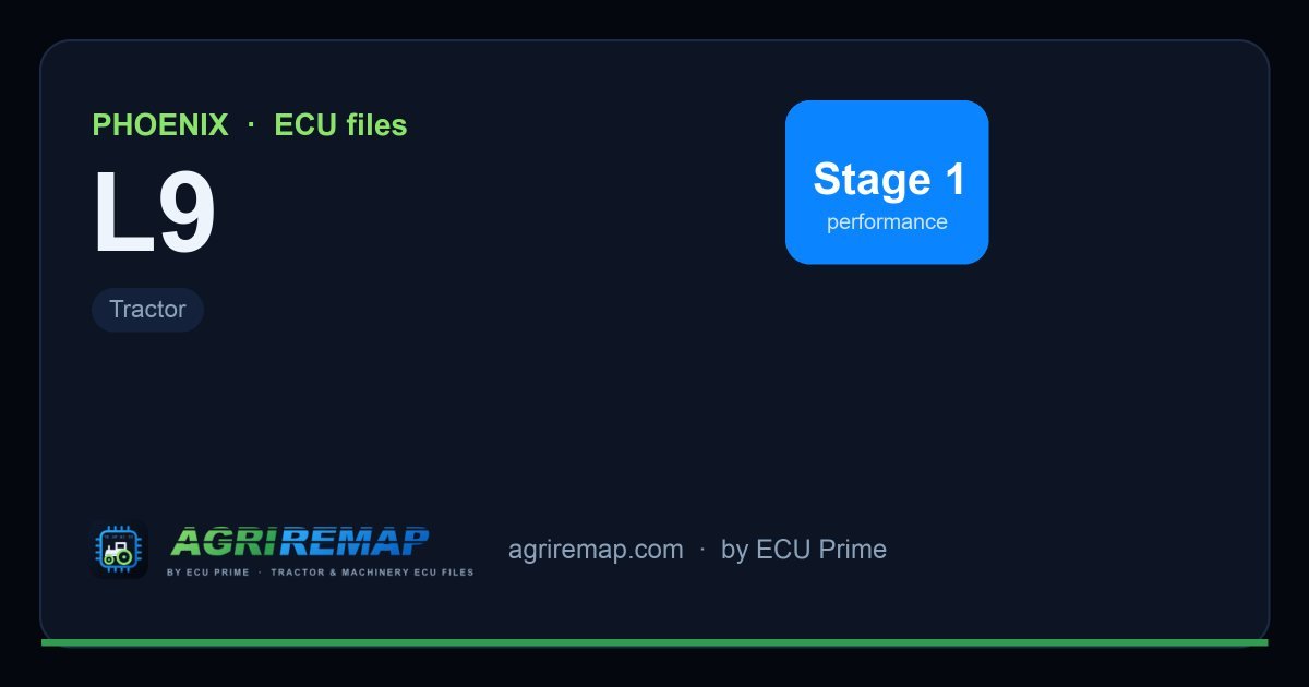 PHOENIX L9 ECU ailesi için mevcut çözümler: Stage 1 Yazılım